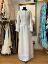 Cargar imagen en el visor de la galería, Vestido Caftán blanco Vintage Original 70's