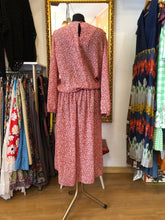 Cargar imagen en el visor de la galería, Vestido Vintage Original 80’s Rojo con estampado beige